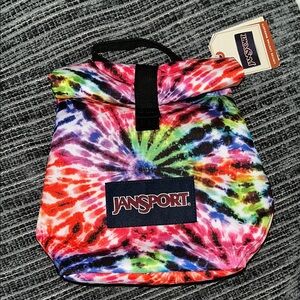 JANSPORT Rolltop Lunch Bag bright tie-dye swirls 6 L fully insulated NWT